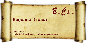 Bogdanu Csaba névjegykártya